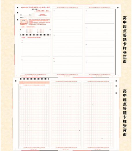 四川省2023年成人高考考生答题须知