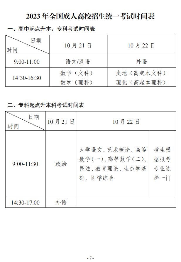 2023年贵州省成人高校考试招生考生必读