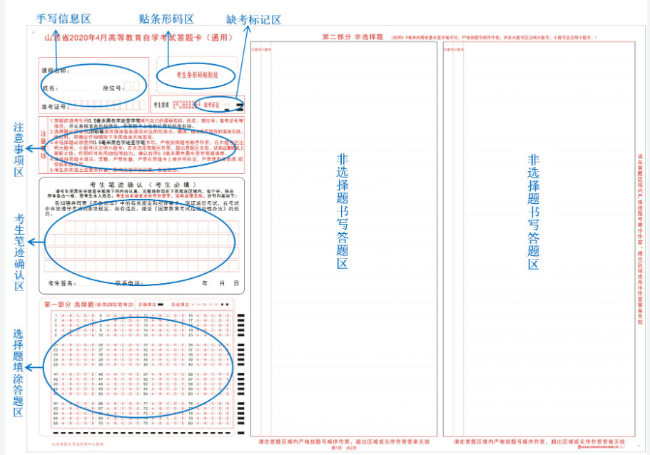 山西省2024年188金宝搏beat官网登录
自学考试考生答题注意事项