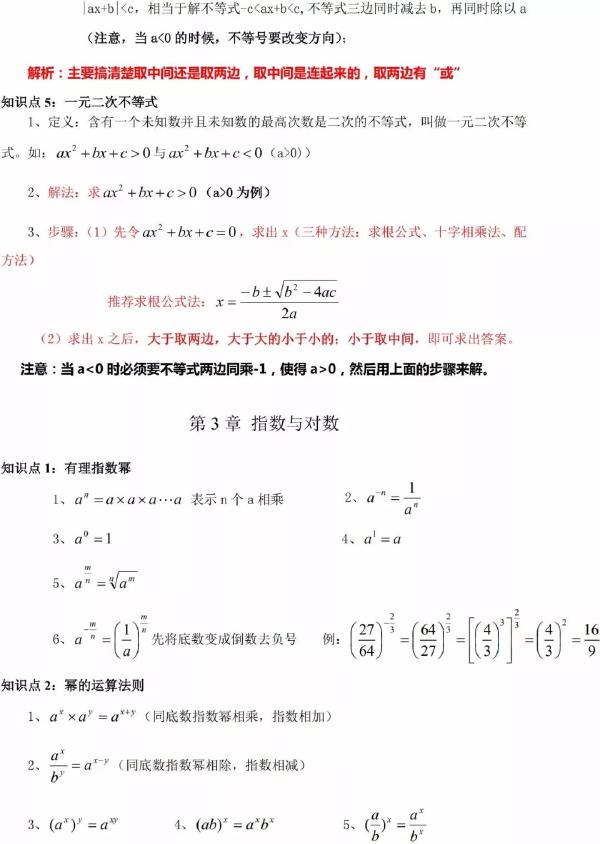 成人高考数学知识点有哪些？知识点归纳汇总！-3