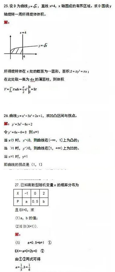 成考数学真题参考！-5