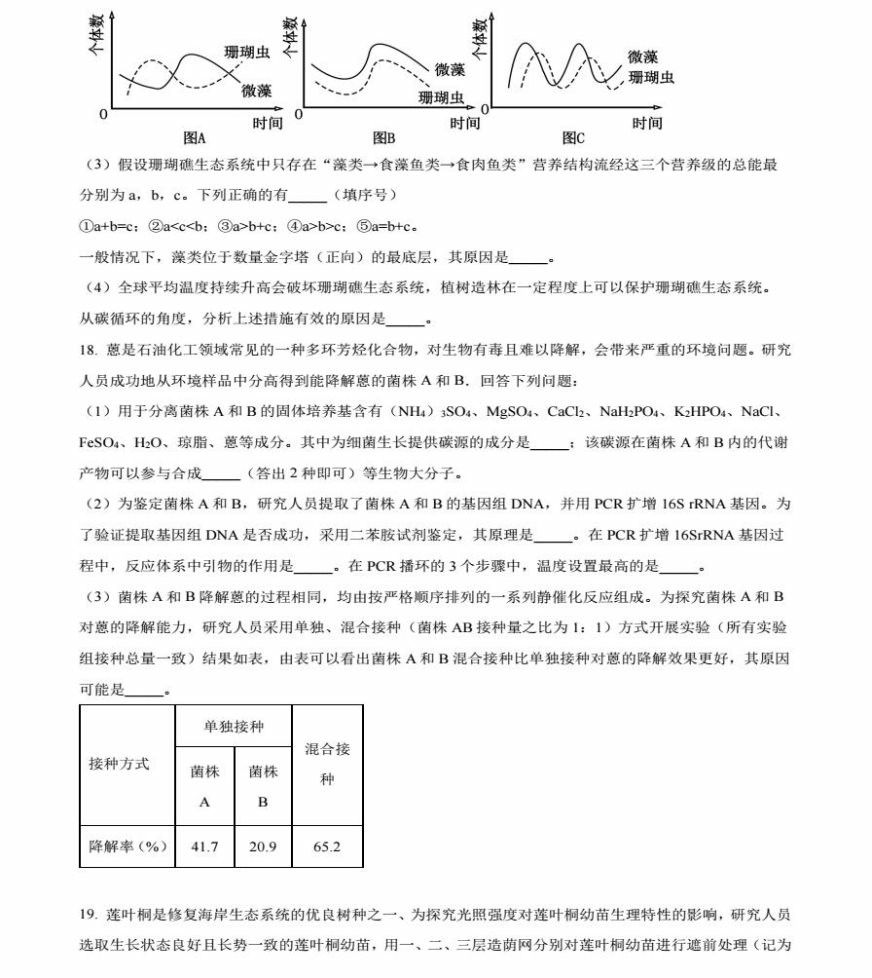 2024年新高考九省联考生物试题（江西省）