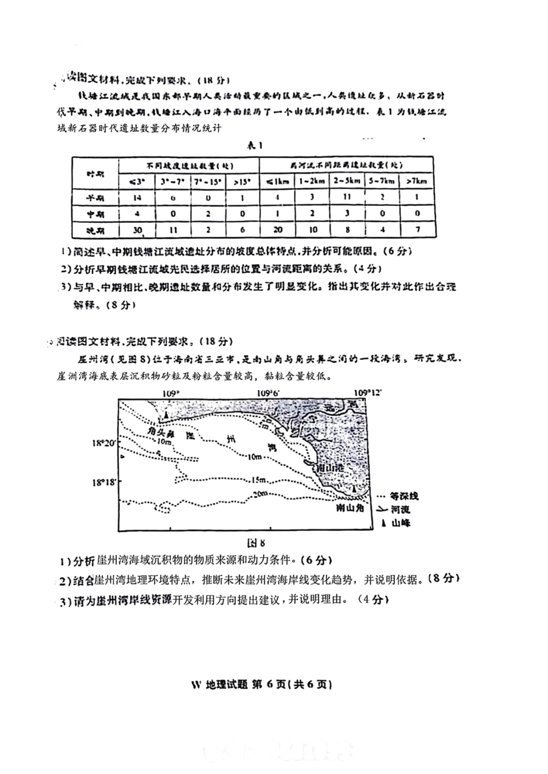 2024年新高考九省联考安徽地理试题及参考答案