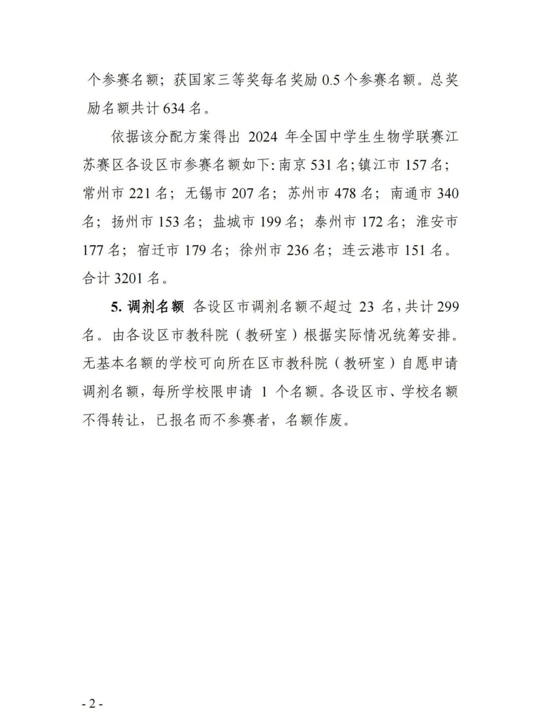 江苏省、云南省2024年全国中学生物联赛通知发布