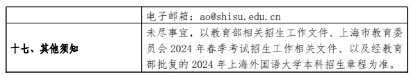 上海外国语大学2024年春季考试招生简章