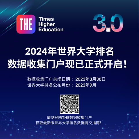 2024年THE世界大学排名数据提交正式启动