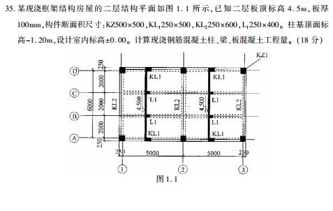 浙江省2017年4月自考建筑工程定额与预算试题（A卷）