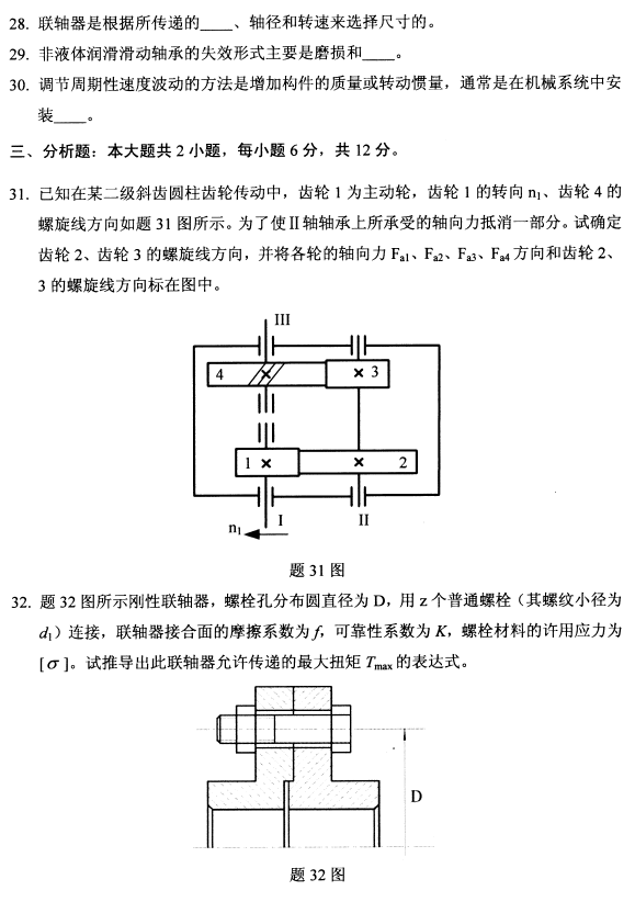 全国2018年4月自考机械设计基础试题真题4.png